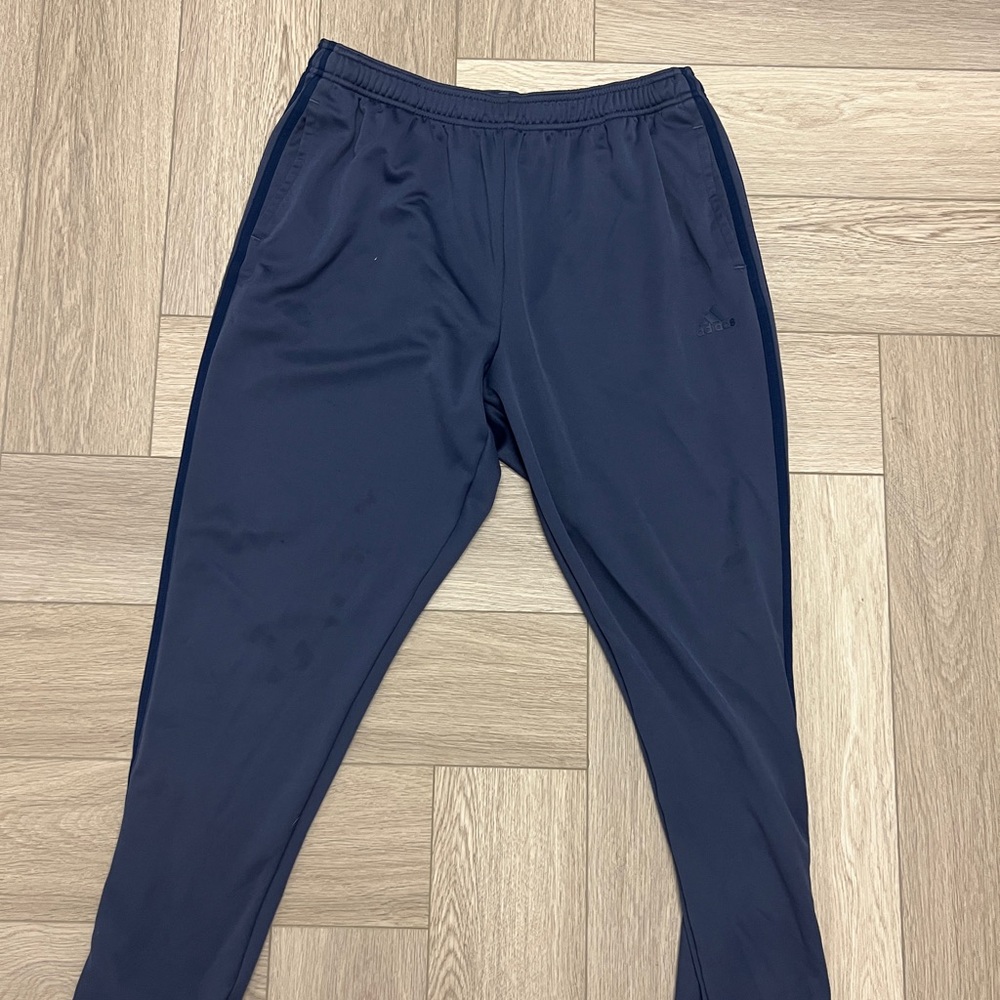 ADIDAS Mens Size 2XL Tearaway Warm Up Athletic Basketball Gray Elastic Waist